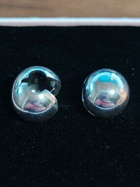 Authentic Pandora Sphere Clip – 791000 Sterling Silver (Retired) Set of 2